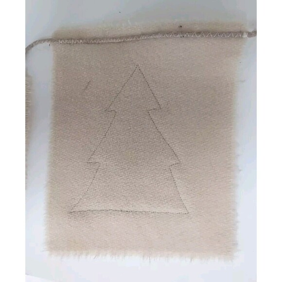 Original One Of A Kind OOAK Vintage Wool & Flannel Alpine Christmas Tree Banner - Picture 8 of 8